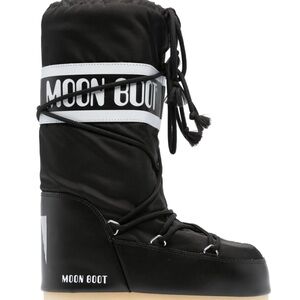 Moon Boot Black and White Winter Boots